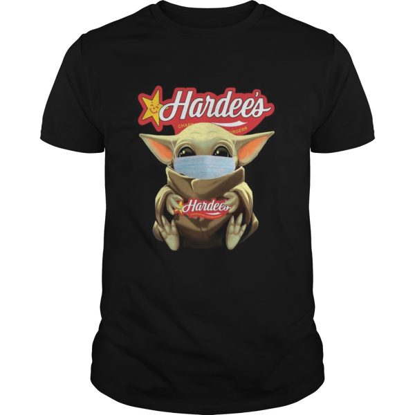 Baby Yoda Face Mask Hug Hardees shirt