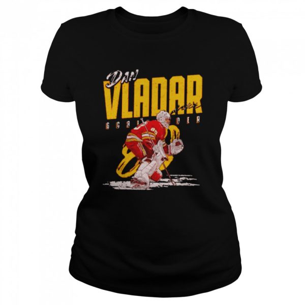 Calgary Flames Dan Vladar goalder signature shirt