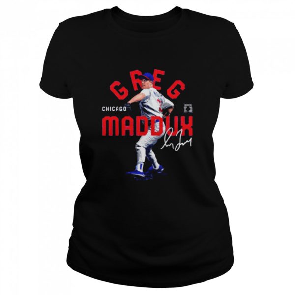 Chicago Cubs Greg Maddux arc signature shirt