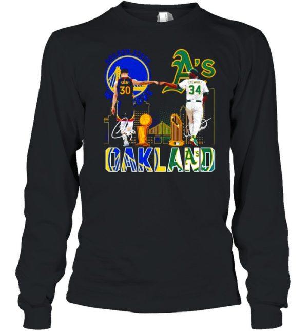 Curry Golden State Warriors and Stewart Oakland Athletics Oakland signatures shirt