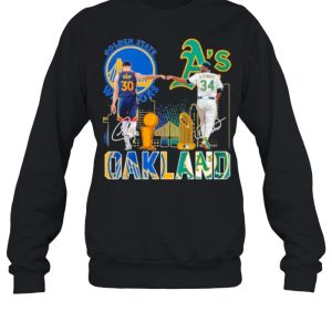 Curry Golden State Warriors and Stewart Oakland Athletics Oakland signatures shirt 4