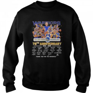 Golden State Warriors Team 76th anniversary 1946 2022 thank you for the memories signatures shirt 4