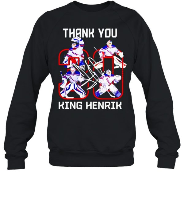 Henrik Lundqvist New York Rangers thank you king shirt