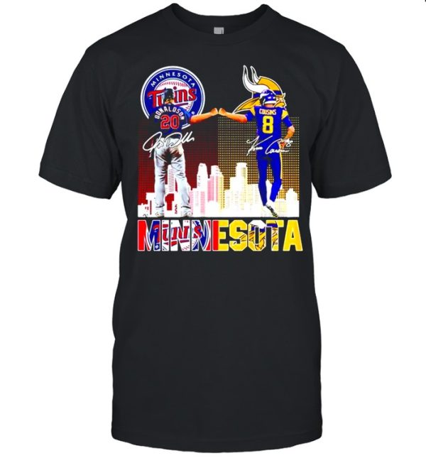 Minnesota Twins and Vikings with Donaldson and Cousins champions shirt