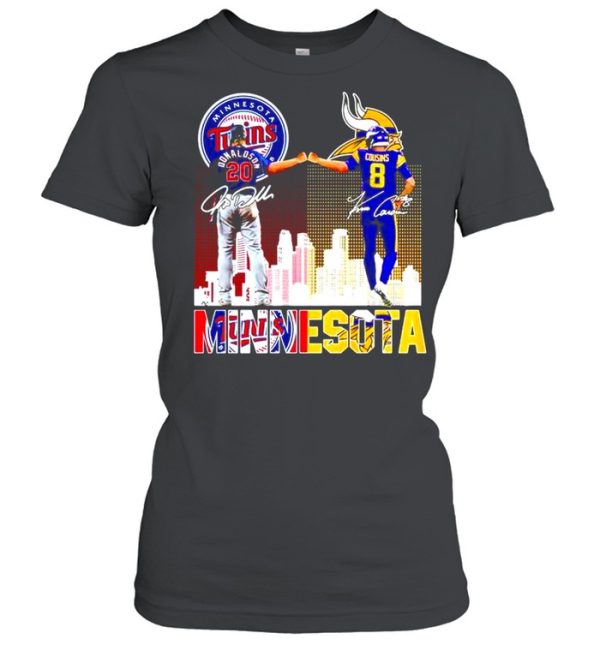 Minnesota Twins and Vikings with Donaldson and Cousins champions shirt