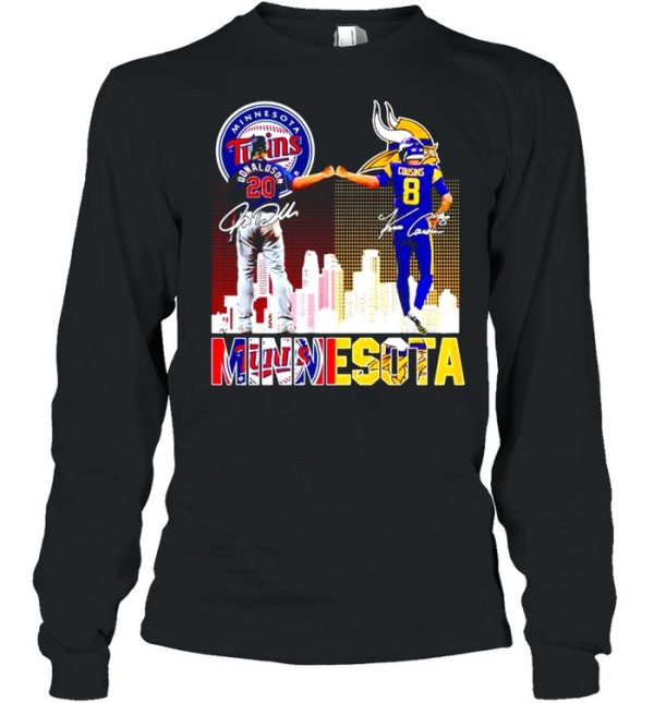 Minnesota Twins and Vikings with Donaldson and Cousins champions shirt