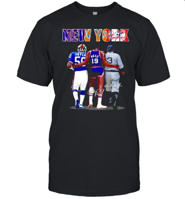 New York Lawrence Taylor Willis Reed Babe Ruth shirt