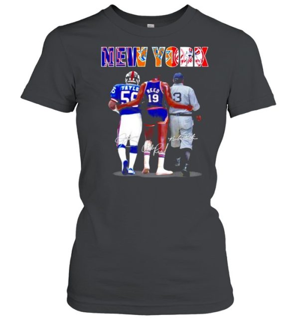 New York Lawrence Taylor Willis Reed Babe Ruth shirt