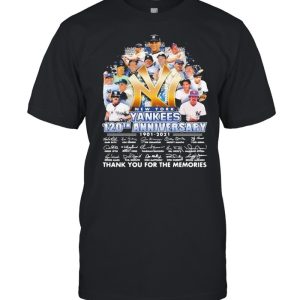 New York Yankees 120th Anniversary 1901 – 2021 Thank You For The Memories Shirt