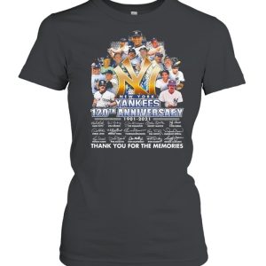 New York Yankees 120th Anniversary 1921 2021 Thank You For The Memories Signature shirt