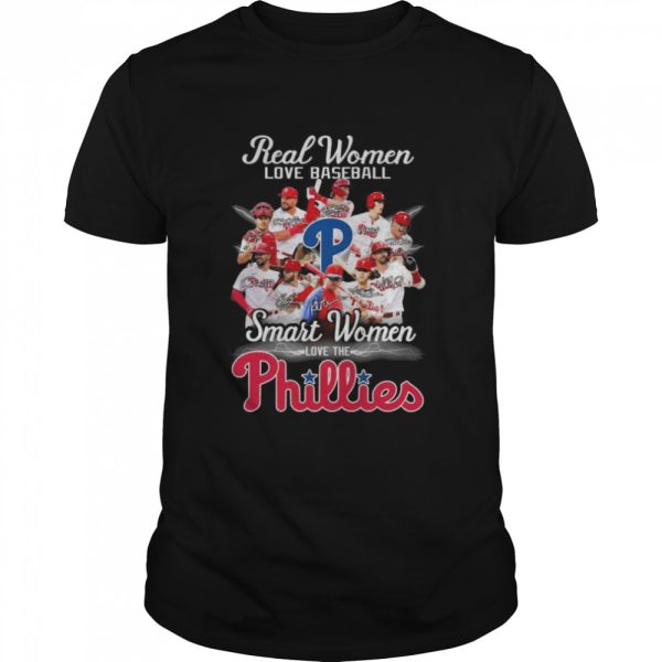 Philadelphia Phillies team real Women love baseball smart Women love the Phillies signatures shirt