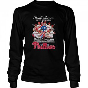 Philadelphia Phillies team real Women love baseball smart Women love the Phillies signatures shirt 3