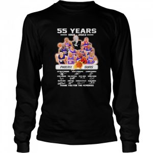 Phoenix Suns 55 years 1968 2023 thank you for the memories signatures shirt 3