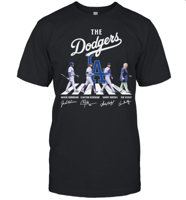 The Dodgers Abbey road signatures 2021 shirt