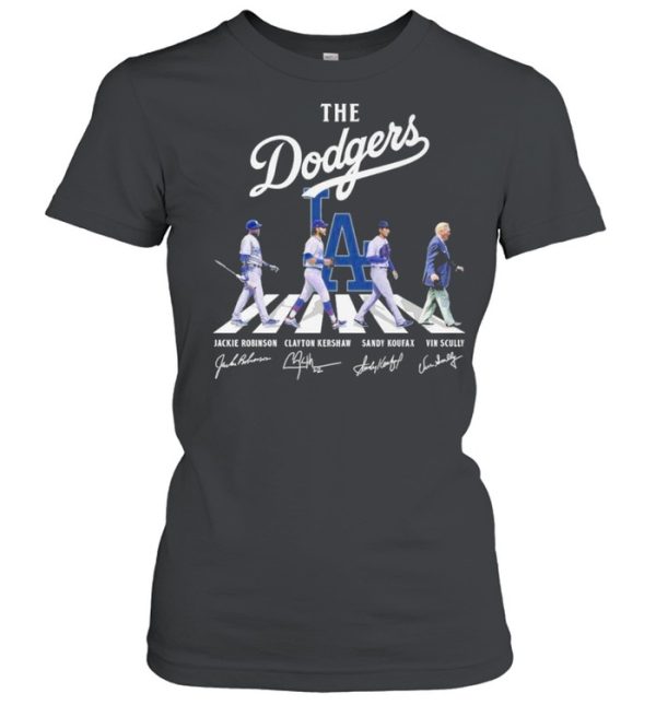 The Dodgers Abbey road signatures 2021 shirt