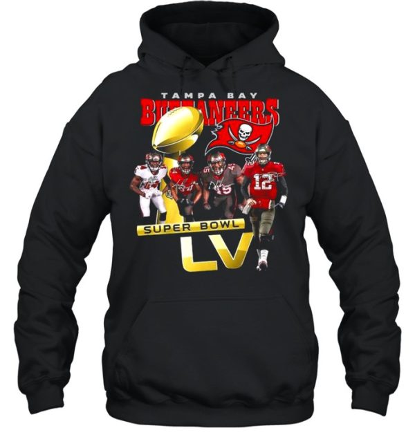 Tom Brady Devin White Lavonte David and Chris Godwin Tampa Bay Buccaneers With Super Bowl Lv 2021 Signatures shirt