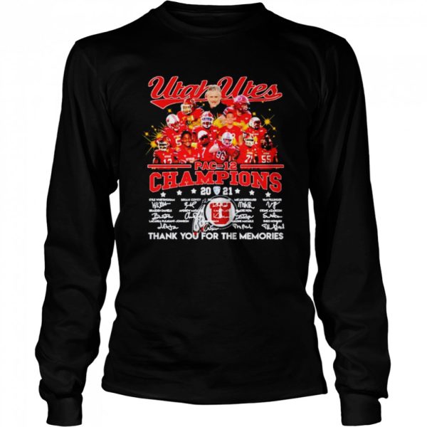 Utah Utes Pac-12 champions thank you for the memories signatures shirt