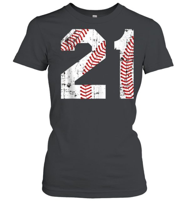 Vintage Baseball 21 Jersey Number shirt