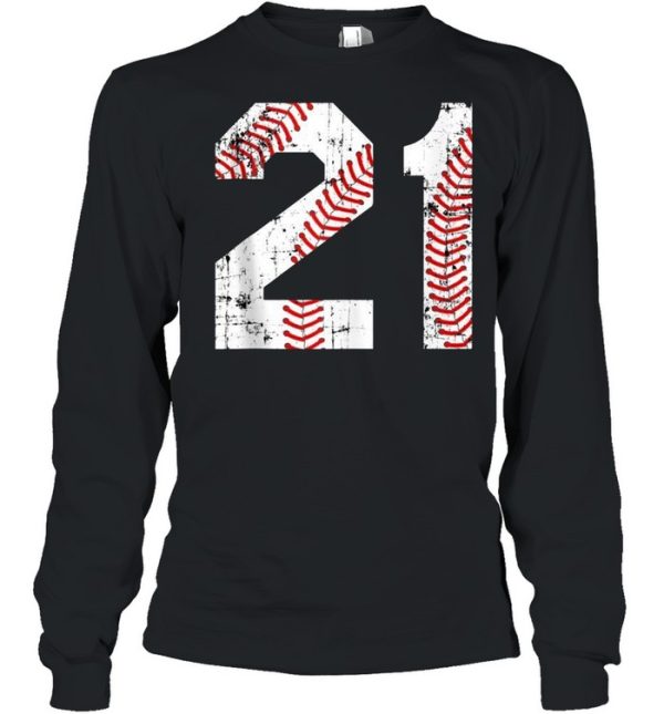 Vintage Baseball 21 Jersey Number shirt