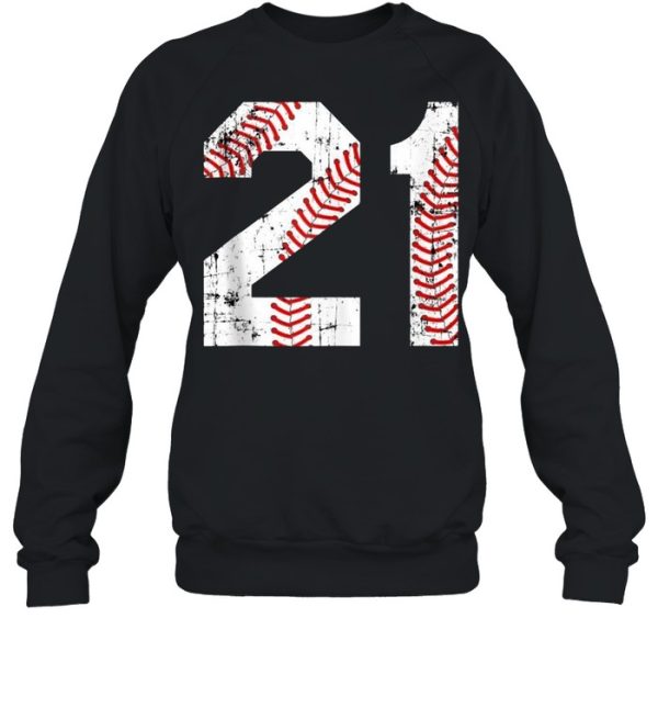 Vintage Baseball 21 Jersey Number shirt