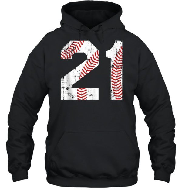 Vintage Baseball 21 Jersey Number shirt