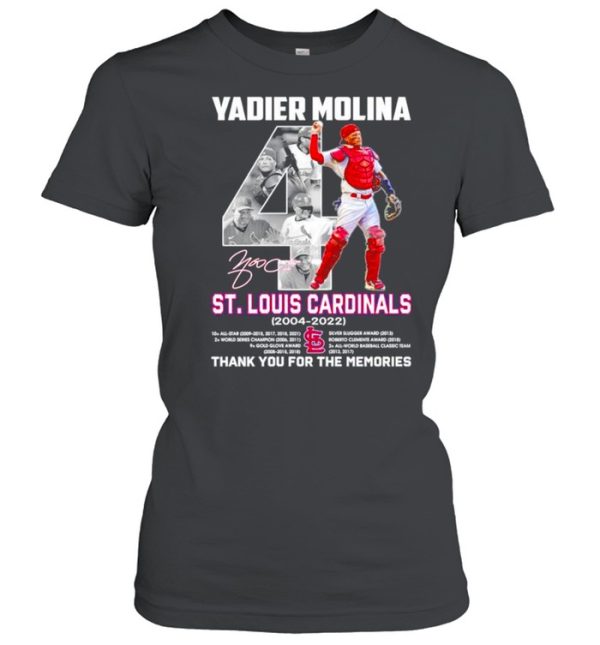 Yadier Molina St Louis Cardinals 2004-2022 signature shirt