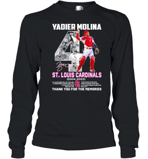 Yadier Molina St Louis Cardinals 2004-2022 signature shirt