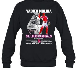 Yadier Molina St Louis Cardinals 2004 2022 signature shirt 4