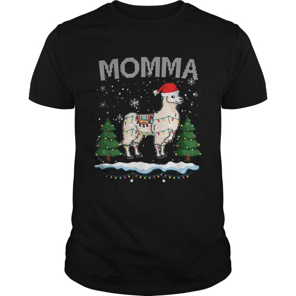 Momma Llama Christmas Funny Matching Family Pajama Gift shirt
