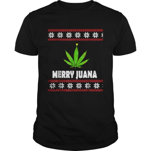 Premium ugly christmas merry juana 420 cannabis shirt