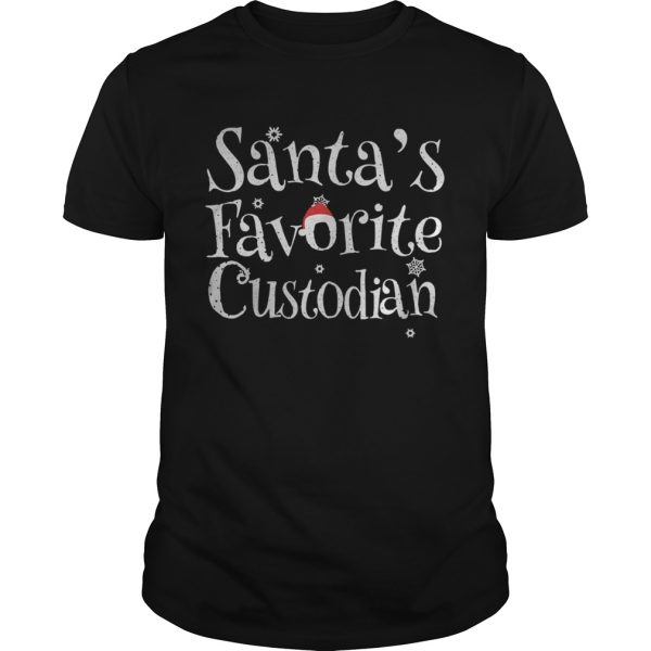 Santas favorite custodian Christmas ugly shirt