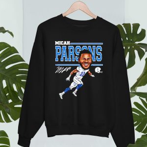 Dallas Football 11 Micah Parsons Cartoon Signature NFL T-Shirt