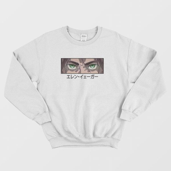 Eren Yeager Eyes Attack On Titan Sweatshirt