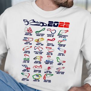 Formula 1 Calendar 2022 Sweatshirt Gift For Racing Fans Speed Lovers