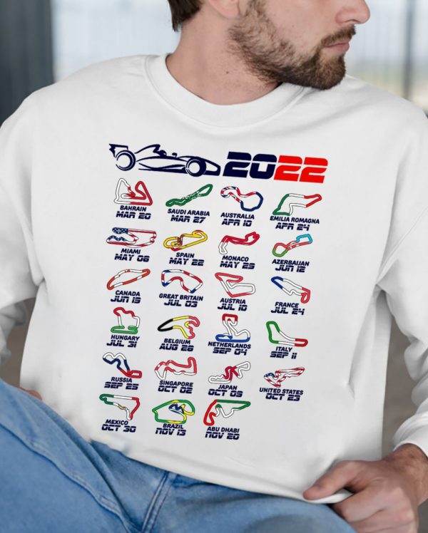 Formula 1 Calendar 2022 Sweatshirt Gift For Racing Fans Speed Lovers