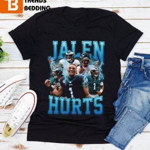 Jalen Hurts Retro Unisex Graphic Tee Shirt For Fan