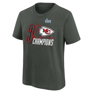 Kansas City Chiefs Three Time Super Bowl Champions T-Shirt