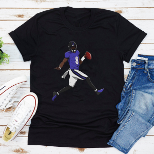 Lamar Jackson Being Touched Down Graphic Unisex T-Shirt