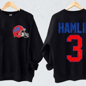 Love For 3 Damar Hamlin Bills Helmet Sweatshirt