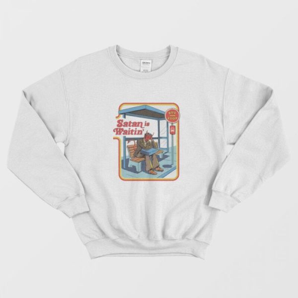 Satan is Waitin Bus Vintage Sweatshirt