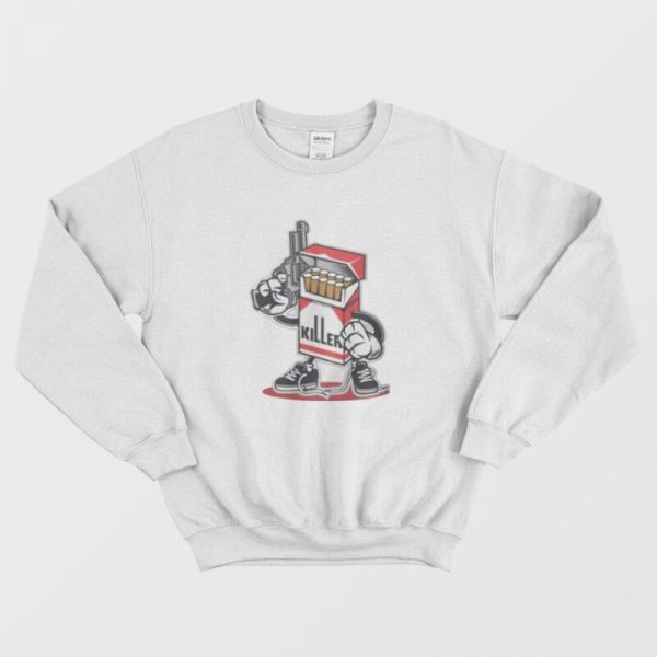 Smoking Kills Cartoon Character Sweatshirt