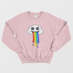 Super Cute Cloud Puking A Rainbow Sweatshirt 3