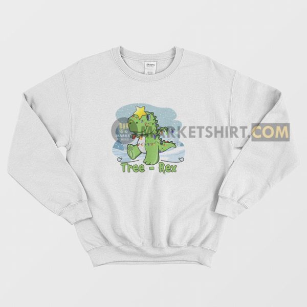 Tree Rex Christmas T Rex Sweatshirt