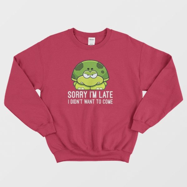 Turtle I Didn’t Want To Come Sweatshirt