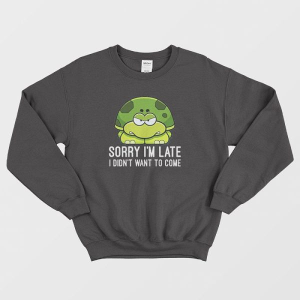 Turtle I Didn’t Want To Come Sweatshirt