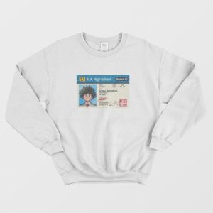 UA Student ID Card My Hero Academia Izuku Midoriya Sweatshirt 3