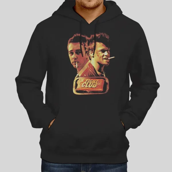 Tyler Durden Edward Norton Brad Pitt Fight Club Hoodie