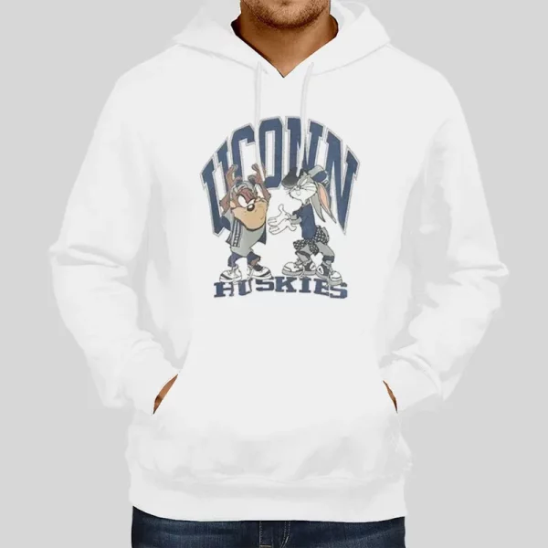 Vintage Huskies Looney Tunes Uconn Hoodie