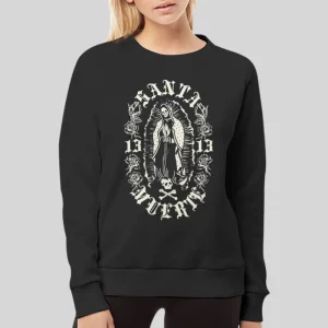 Vintage Inspired Santa Muerte Hoodie 4