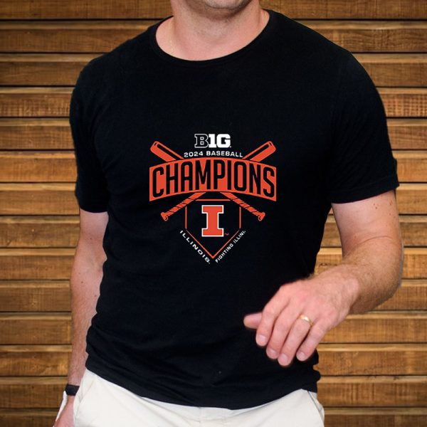 Illinois Fighting Illini 2024 Big Ten Baseball Regular Season Champions T-Shirt